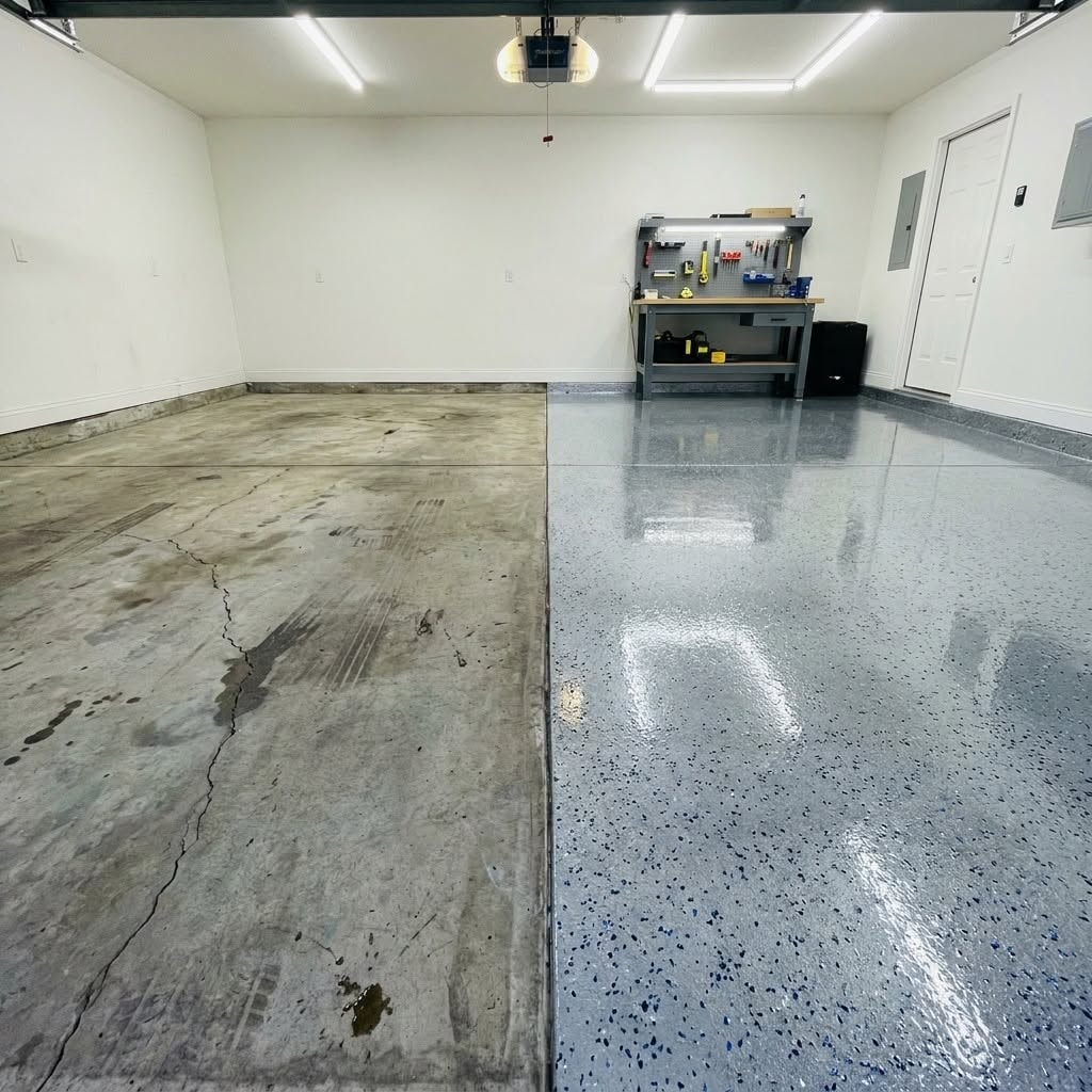 Epoxy floor coating project